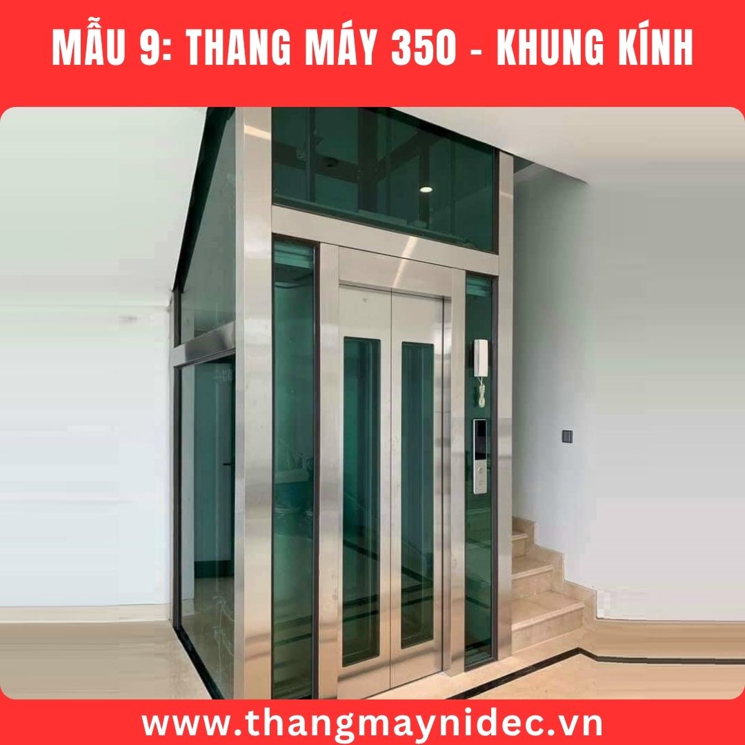 thang máy 350kg khung kính